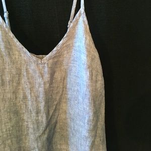 Artisan NY Linen A-Line Sundress -Denim Blue Sz XS